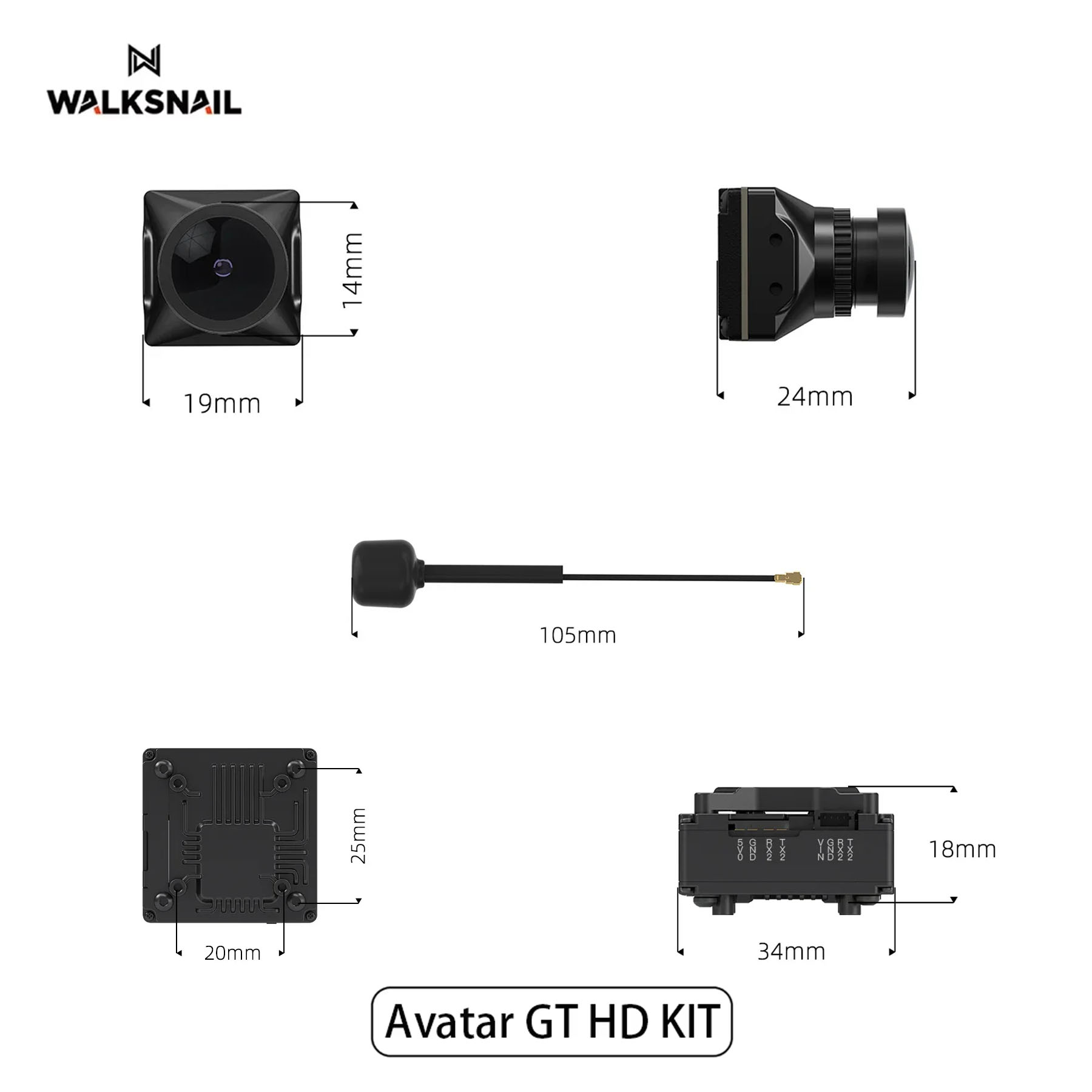 Walksnail 아바타 GT HD 키트 2W VTX  - Drone Racing Antenna 리뷰 및 가격